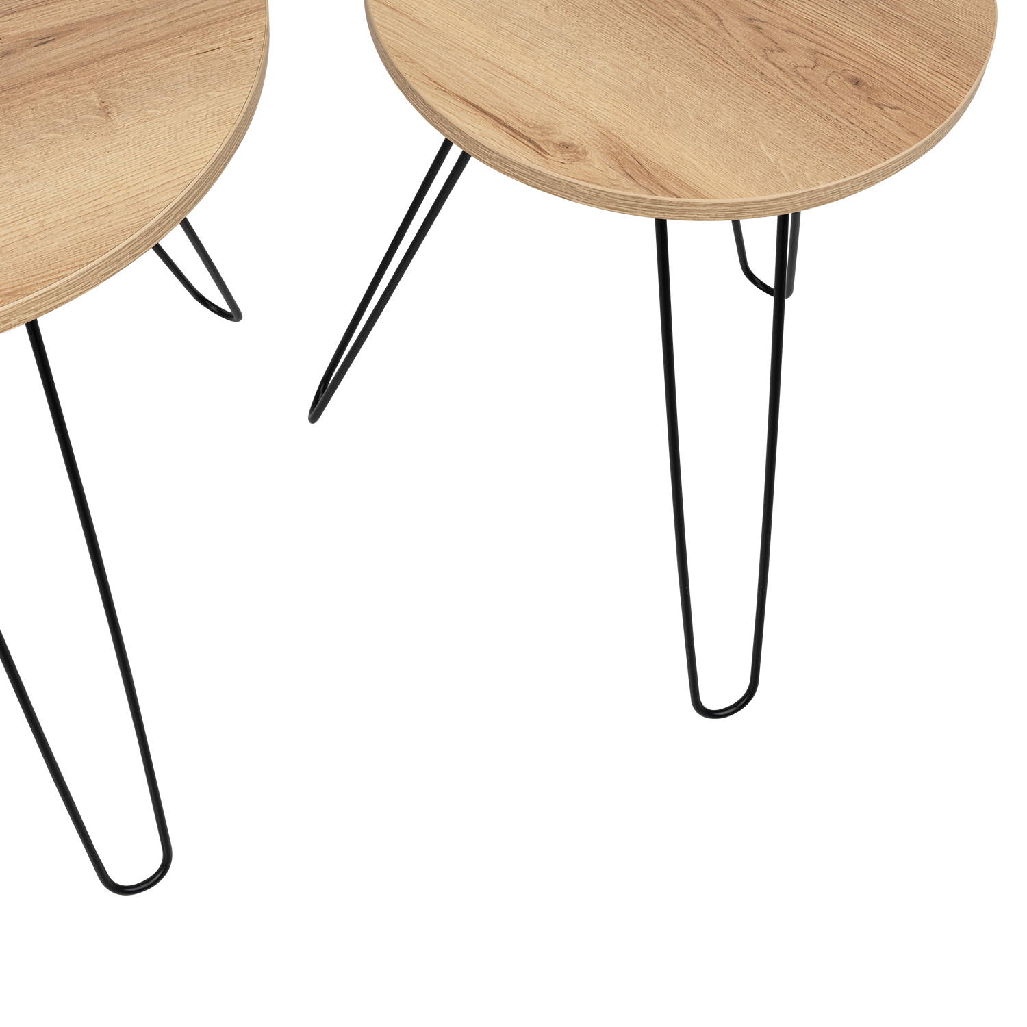 Mesa Auxiliar Zumba, Café Claro, con Patas Metálicas Ideal Para Ubicar Objetos Decorativos