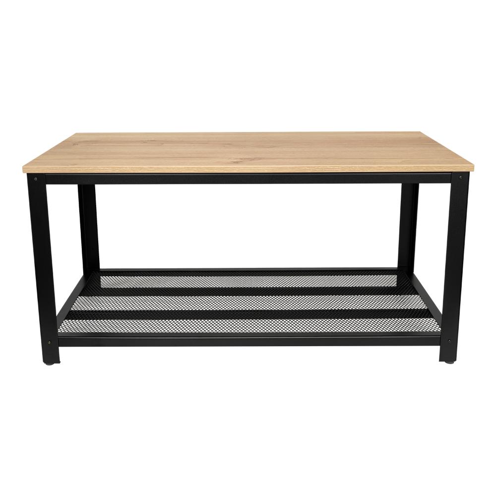 Mueble Multiusos Dusty, Café Claro, con Estructura Metálica Negra