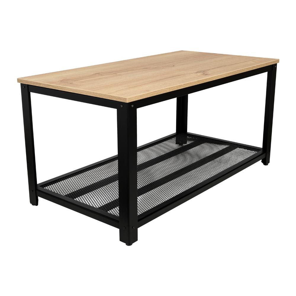 Mueble Multiusos Dusty, Café Claro, con Estructura Metálica Negra