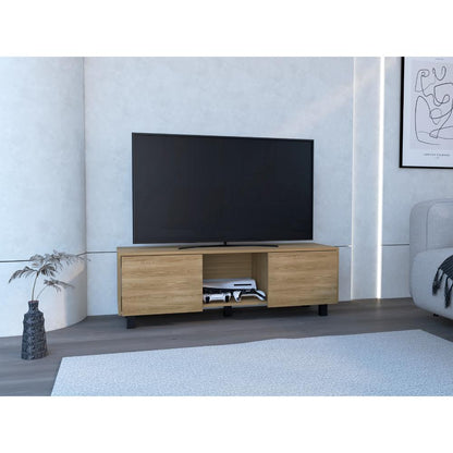 Mesa Para Tv Lazio, Fresno Europeo, Para Televisor Hasta 50 Pulgadas Con dos Puertas