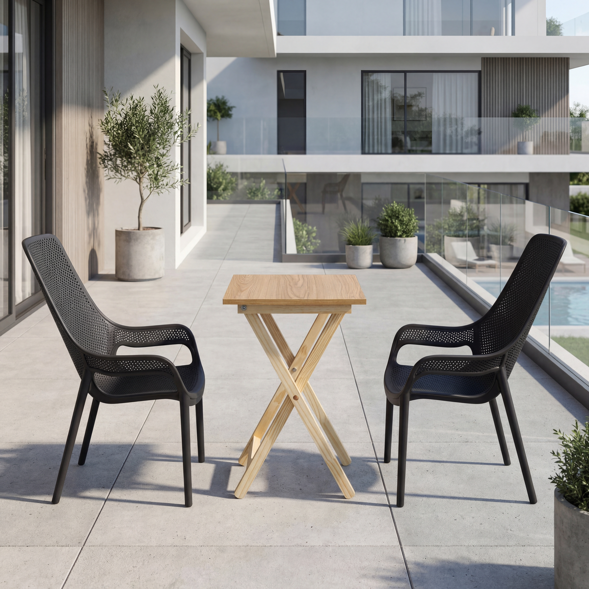Combo Hortensia, Incluye Mesa Plegable y 2 Sillas