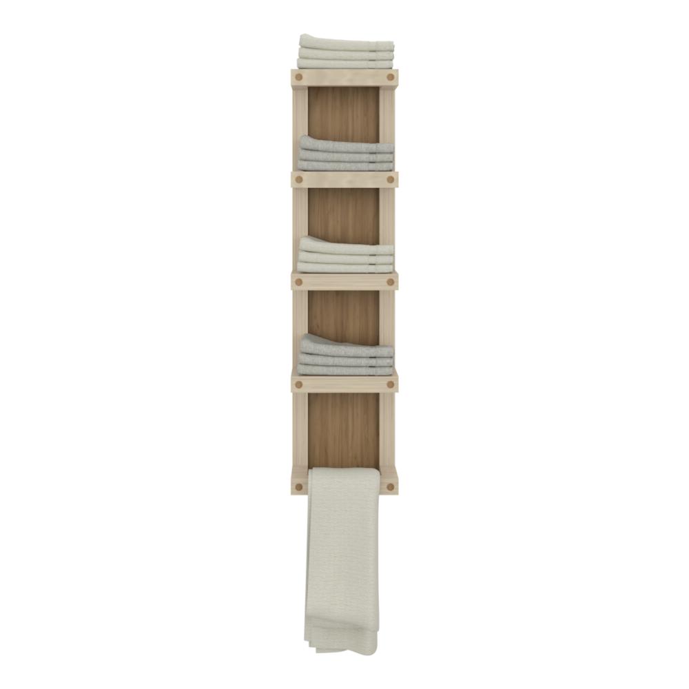 Toallero de Pared Arlington II, Kronos Fresno Europeo, con 5 niveles con gran espacio para ubicar toallas ZF