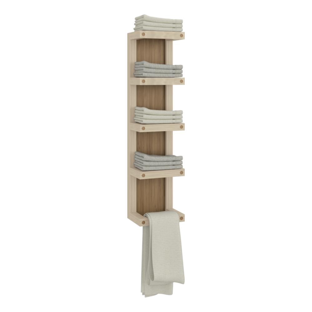 Toallero de Pared Arlington II, Kronos Fresno Europeo, con 5 niveles con gran espacio para ubicar toallas ZF