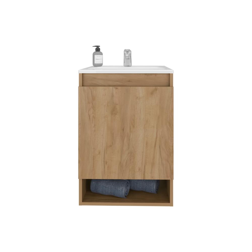 Mueble para Lavamanos Nissi, Fresno Europeo, Incluye Lavamanos Praia 45x45 ZF