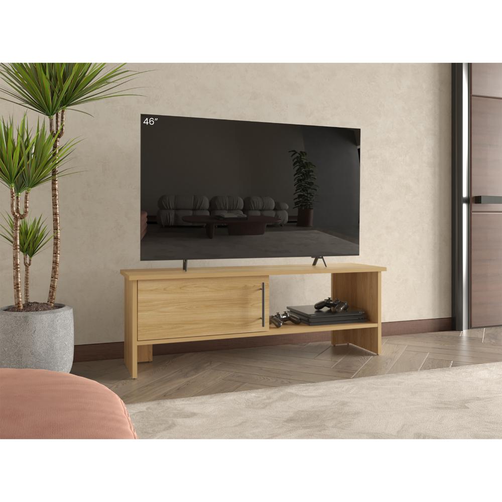 Mesa Para Tv Navi, Fresno Europeo, Para Televisor Hasta 55 Pulgadas Con Puerta ZF