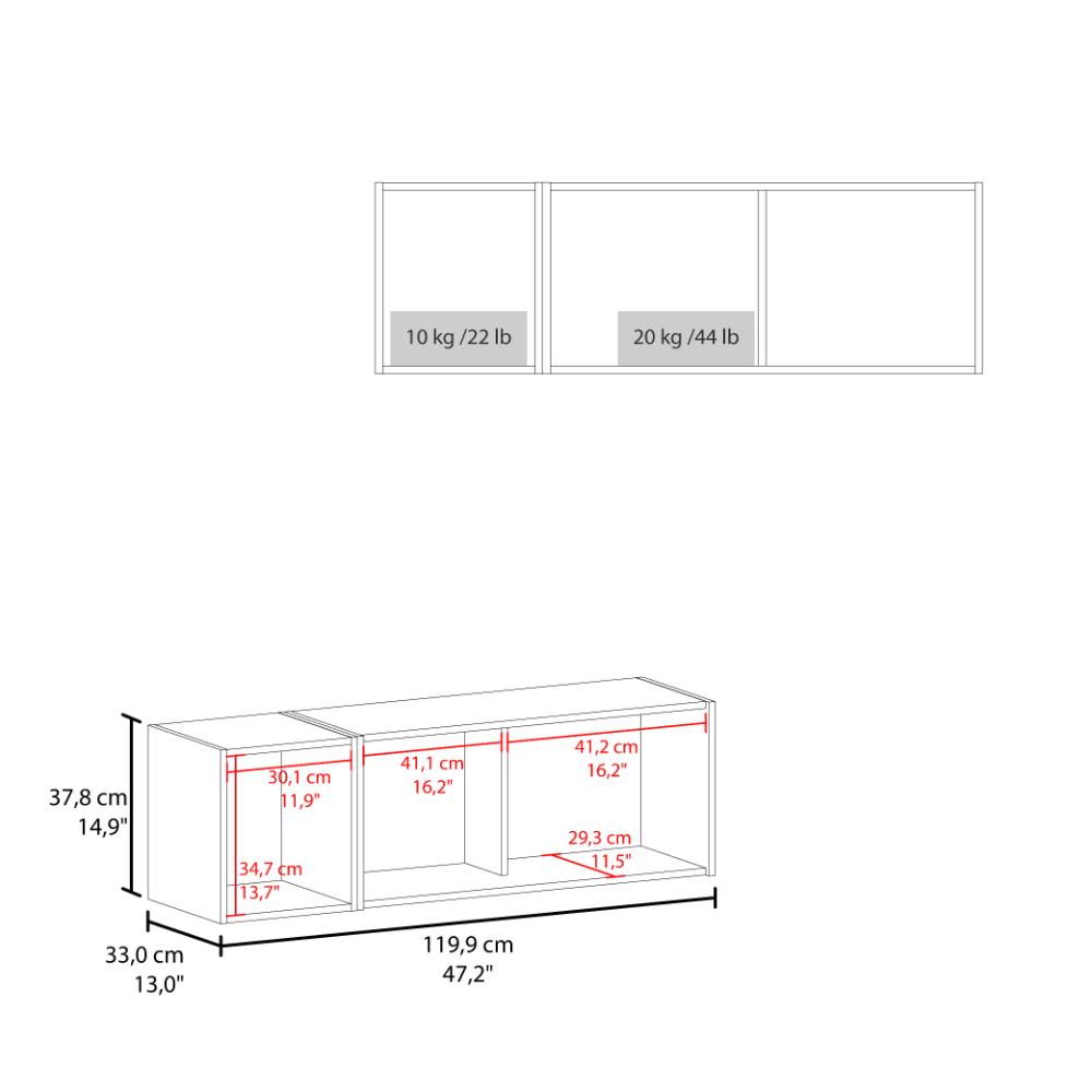 Modulo Superior Asten, Gris, con espacio para guardar objetos