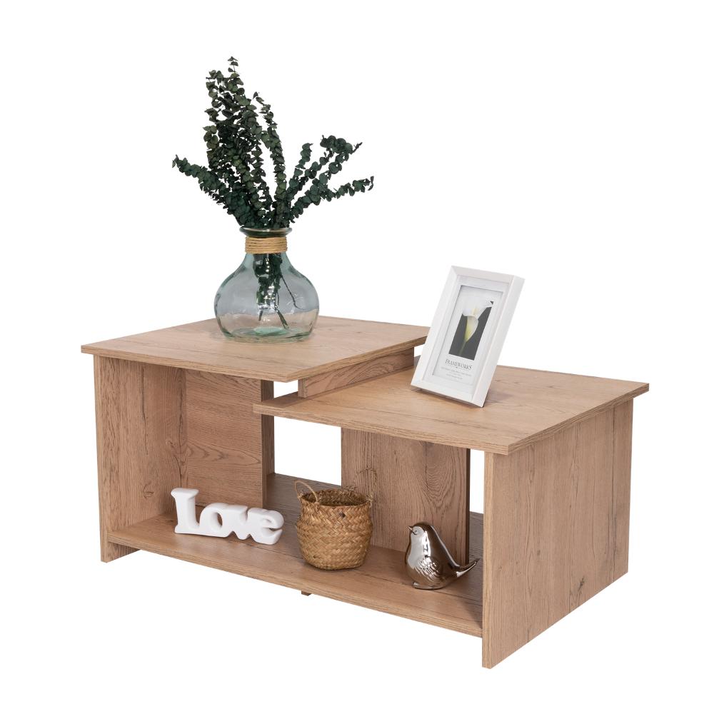 Mesa de Centro Wema, Macadamia, con Amplio Espacio Ideal Para Ubicar Decoraciones