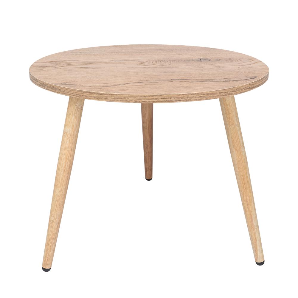 Mesa de Centro Zohi, Macadamia, con Diseño Redondo