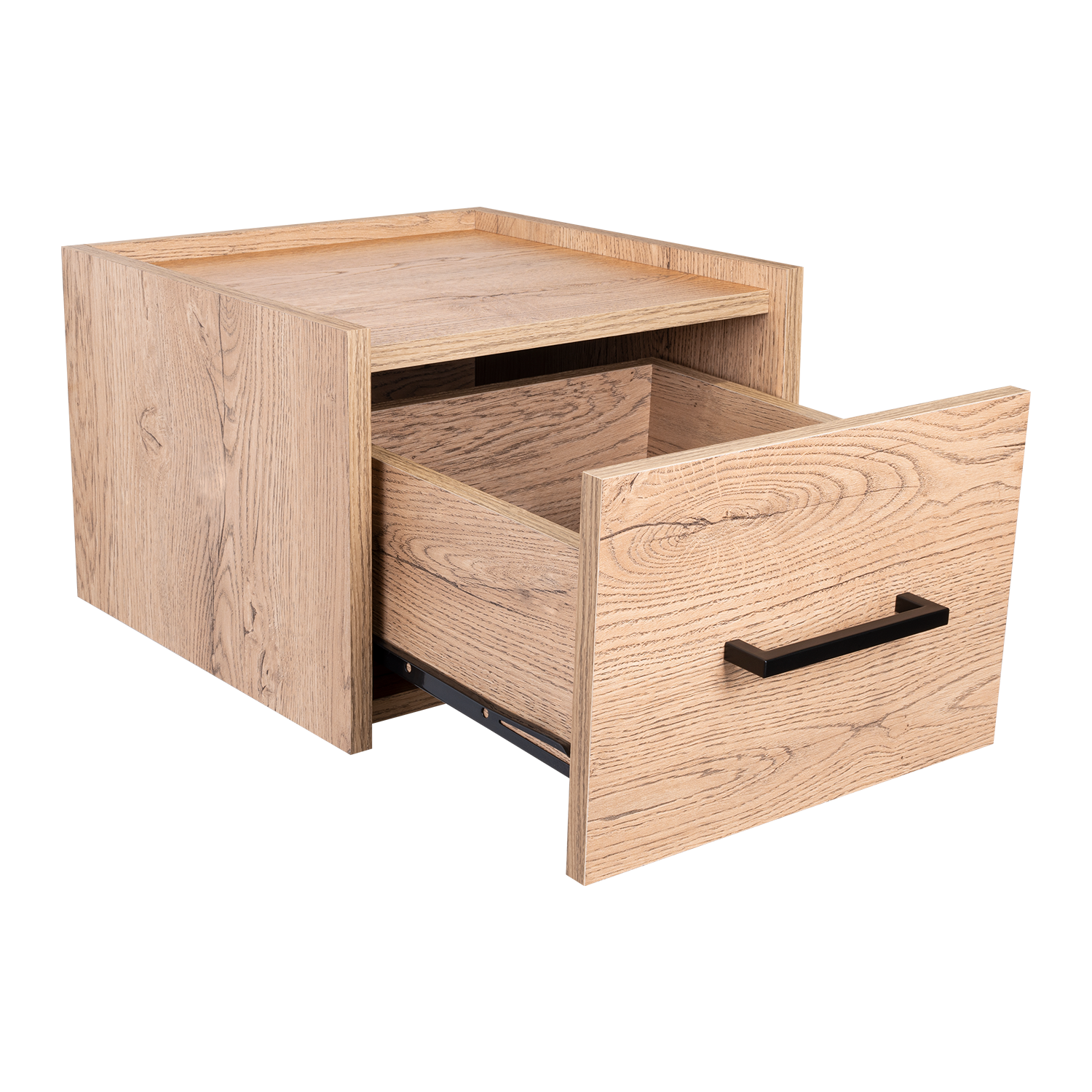 Set de 2 Mesas de Noche Flotante Boa, Macadamia, con Espacio para Colocar Objetos Decorativos ZF