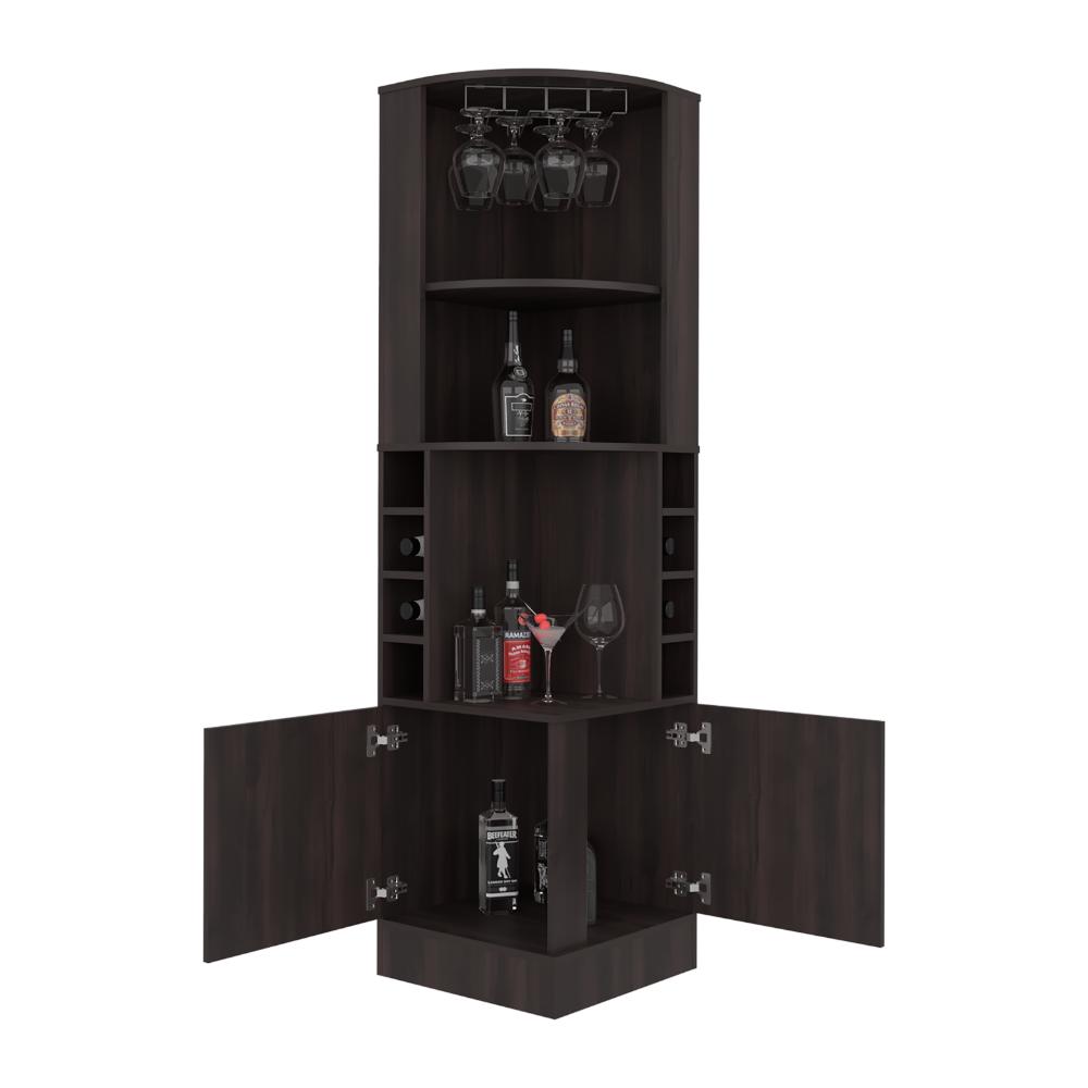 Bar Esquinero Ascher, Kronos Nogal, con Dos Puertas y Porta Copas ZF