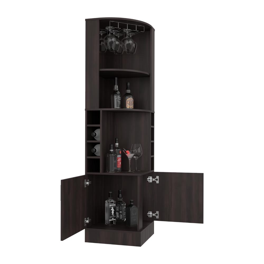 Bar Esquinero Ascher, Kronos Nogal, con Dos Puertas y Porta Copas ZF