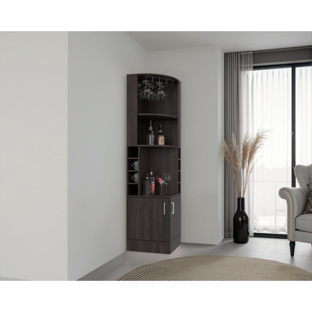 Bar Esquinero Ascher, Kronos Nogal, con Dos Puertas y Porta Copas ZF