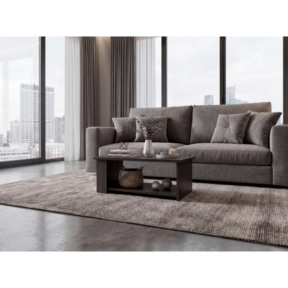 Mesa de Centro Dago, Nogal, con espacio para objetos decorativos ZF