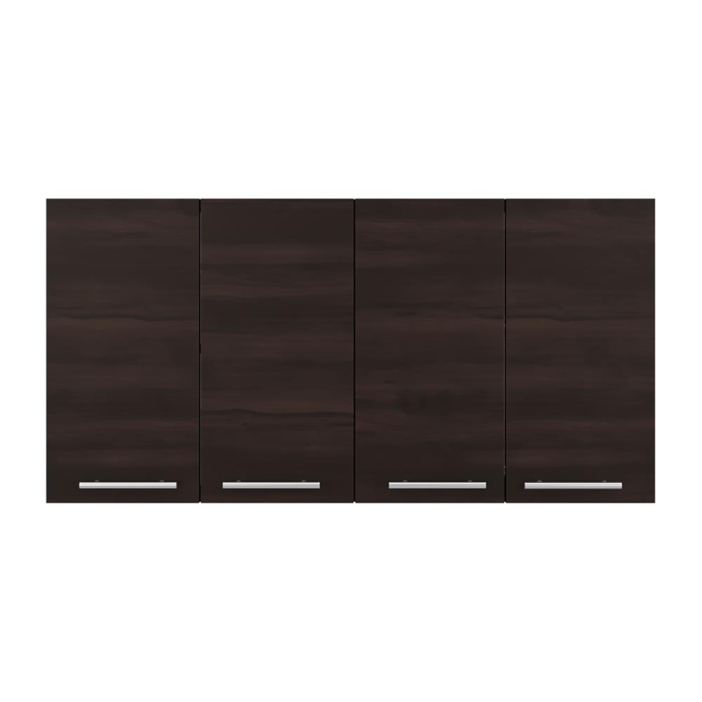 Gabinete Superior Frello 120, Nogal, con Cuatro Puertas Batientes ZF