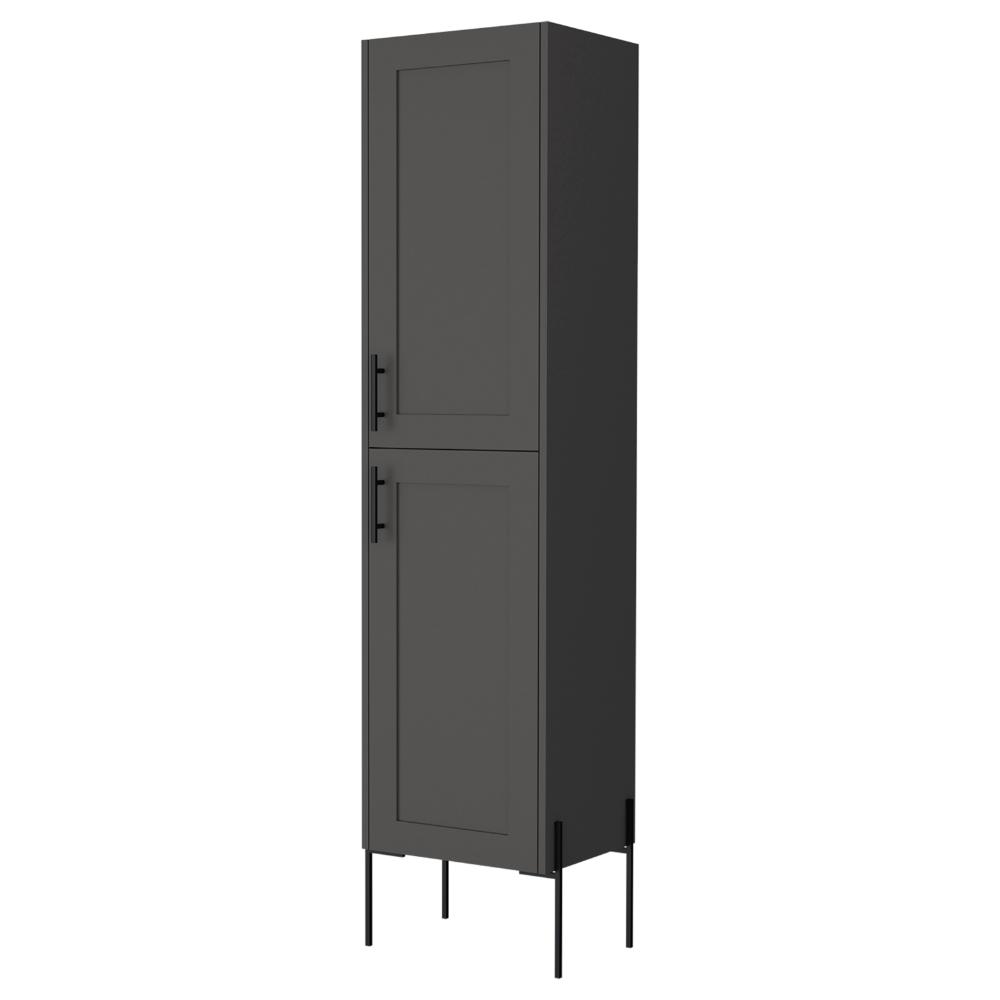 Organizador de Baño Weist, Plata Oscuro, con patas metálicas en color negro