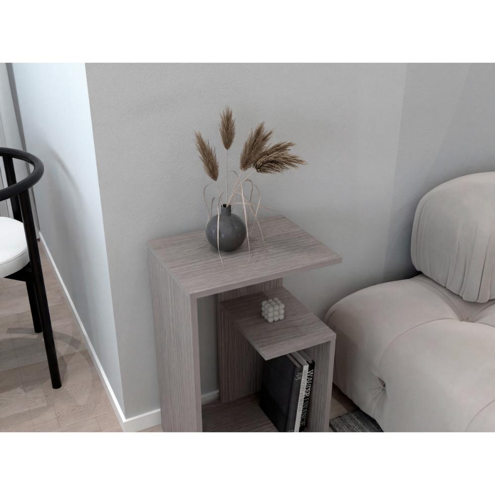 Mesa Auxiliar Evert, Positano, con diseño moderno y espacio para ubicar objetos ZF