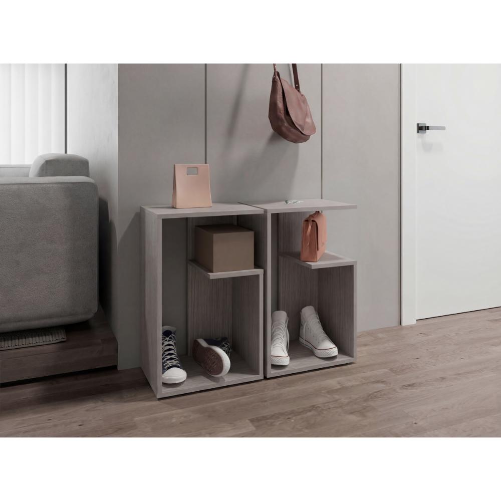 Mesa Auxiliar Evert, Positano, con diseño moderno y espacio para ubicar objetos ZF