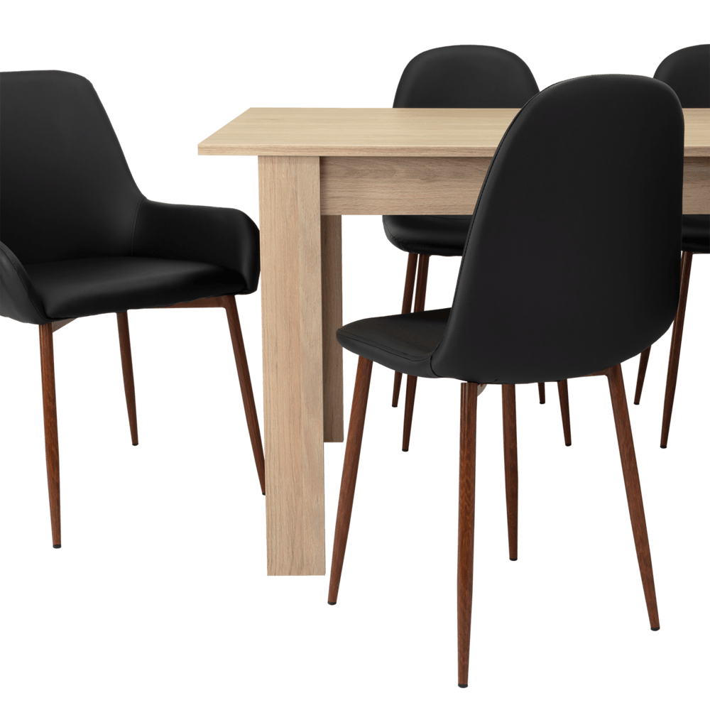 Combo Comedor Limea, Beige, Wengue y Café Claro, Incluye Comedor y 6 Sillas - VIRTUAL MUEBLES