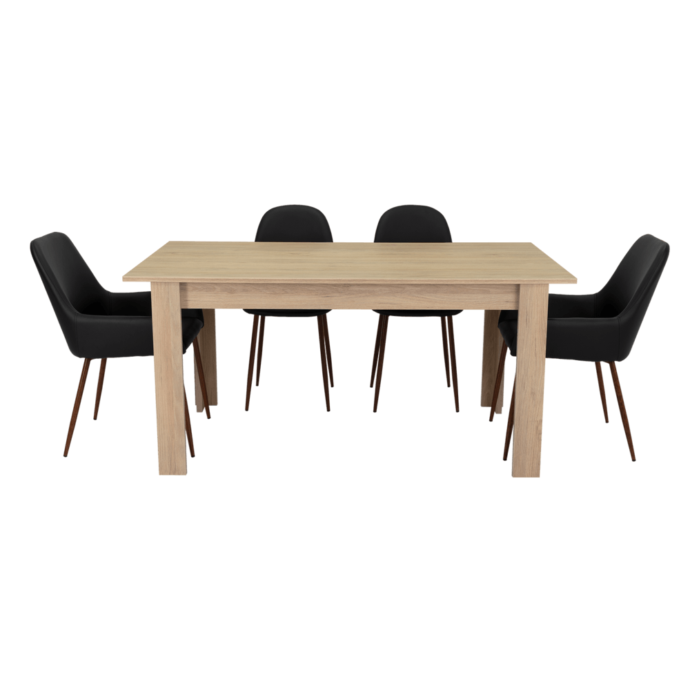 Combo Comedor Limea, Beige, Wengue y Café Claro, Incluye Comedor y 6 Sillas - VIRTUAL MUEBLES