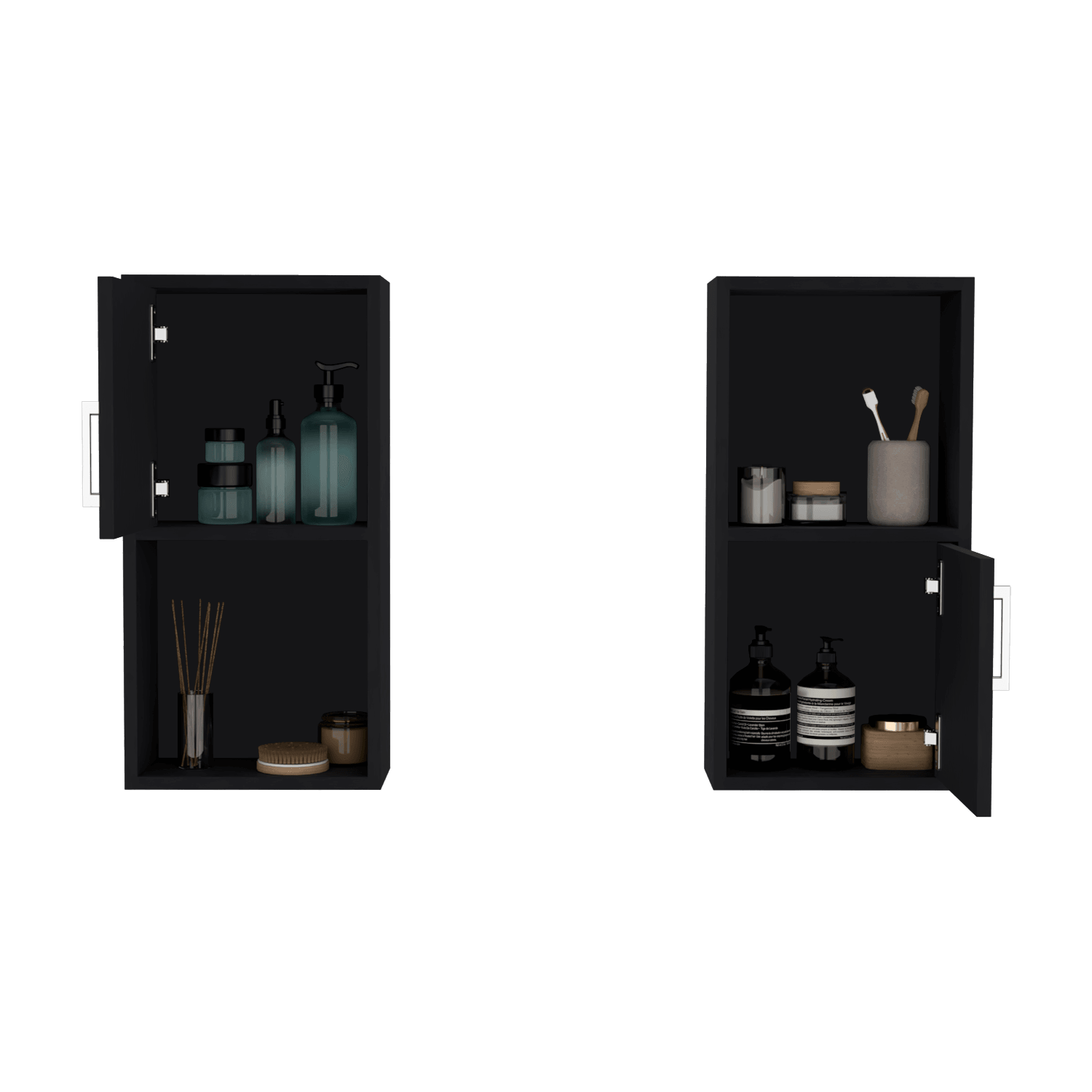 Gabinete de Baño Aqua 4, Wengue, con Puerta Abatible X2