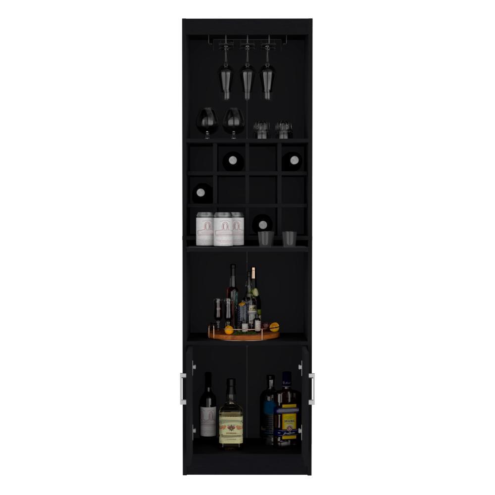 Bar Alto Kevin, Wengue, con Portacopas Incluido ZF