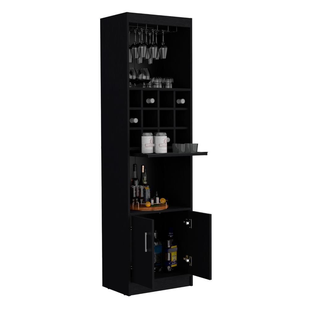 Bar Alto Kevin, Wengue, con Portacopas Incluido ZF