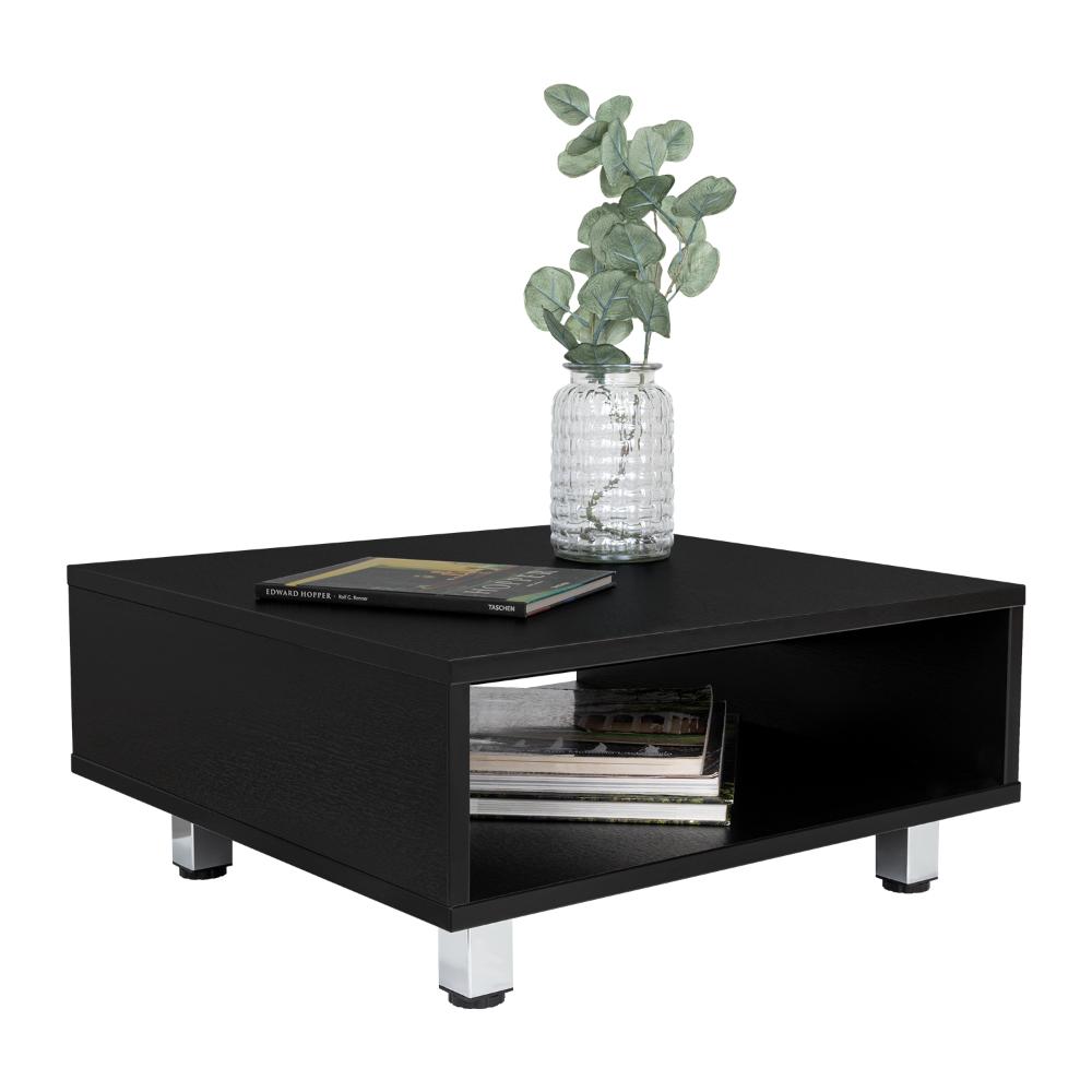 Mesa de Centro Pity, Wengue, con Patas En Acero Cromado ZF
