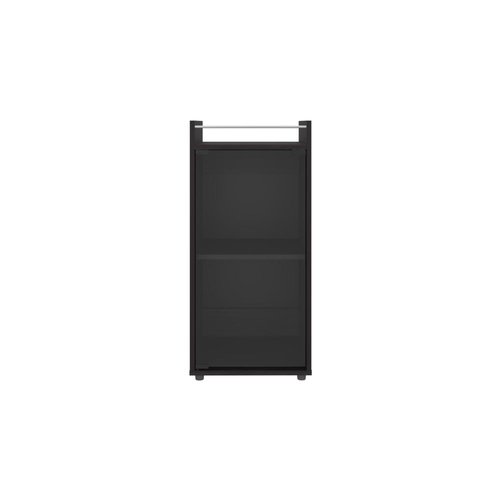 MiniBar Theba, Wengue, con espacio para botellas de vino y copas ZF