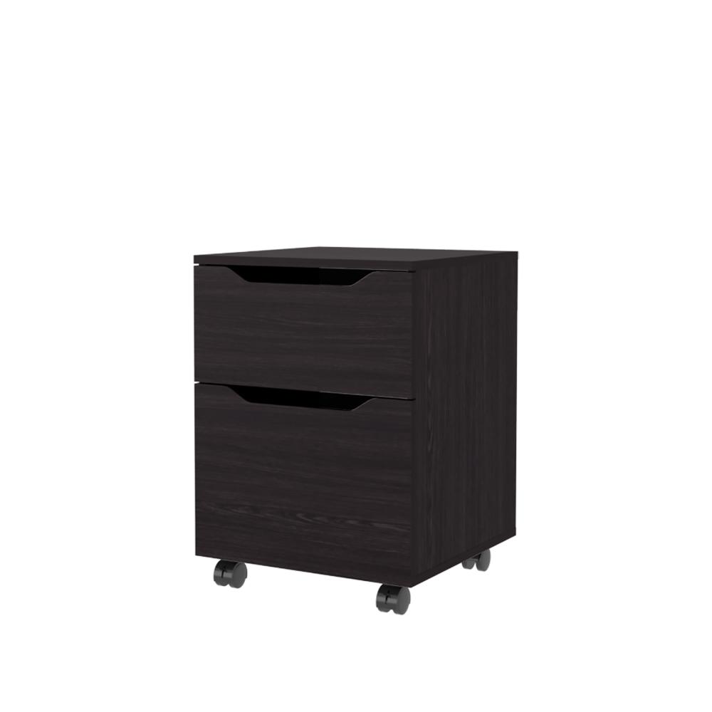 Mesa de Noche Ethan, Wengue, con espacio para colocar objetos decorativos ZF