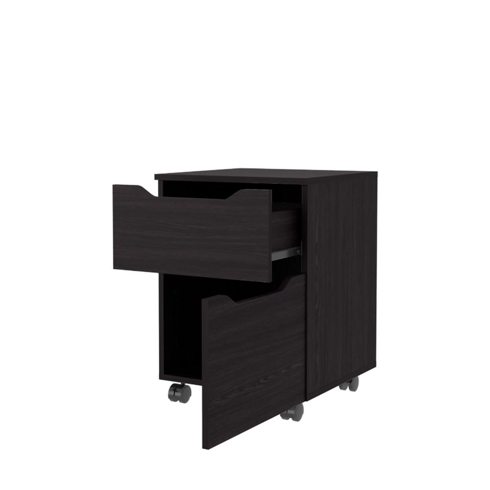 Mesa de Noche Ethan, Wengue, con espacio para colocar objetos decorativos ZF