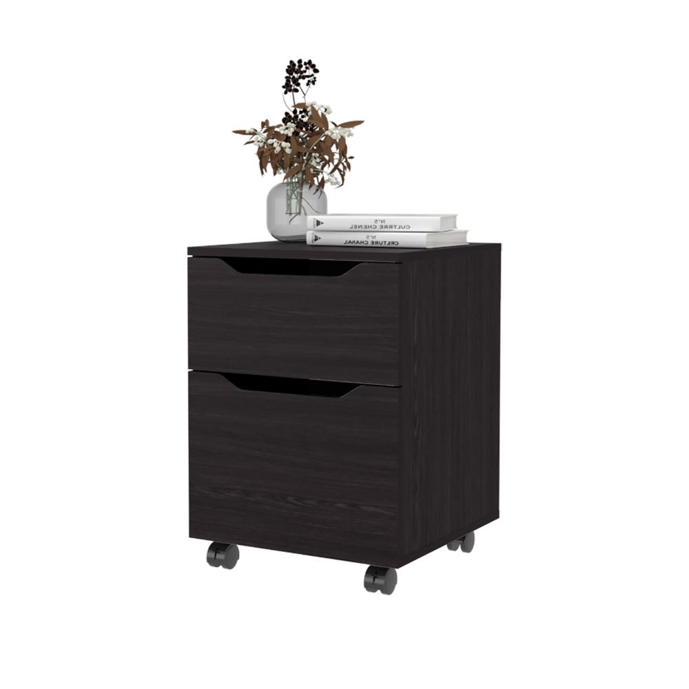 Mesa de Noche Ethan, Wengue, con espacio para colocar objetos decorativos ZF