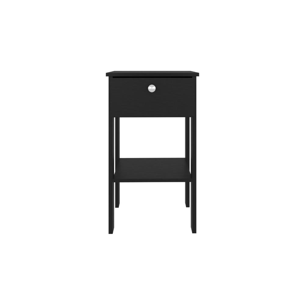 Mesa de Noche Camil II, Wengue, con un cajon y manija tipo boton ZF