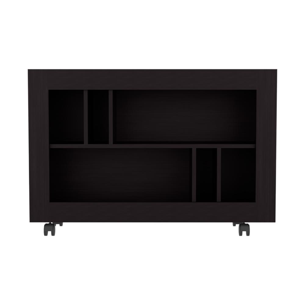 Mesa Auxiliar Joge, Wengue, con  espacio para guardar objetos como libros y decoracion ZF