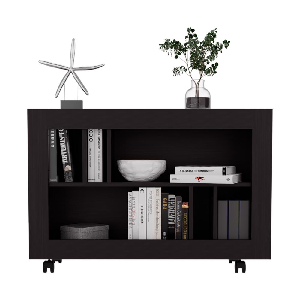 Mesa Auxiliar Joge, Wengue, con  espacio para guardar objetos como libros y decoracion ZF