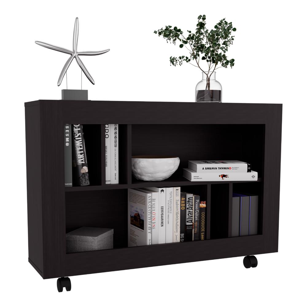 Mesa Auxiliar Joge, Wengue, con  espacio para guardar objetos como libros y decoracion ZF