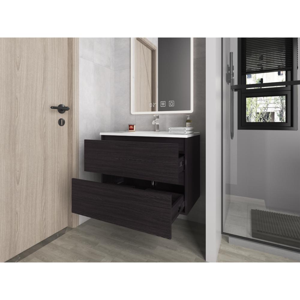Mueble Para Lavamanos Opalo, Wengue, Incluye Lavamanos Praia 80 ZF
