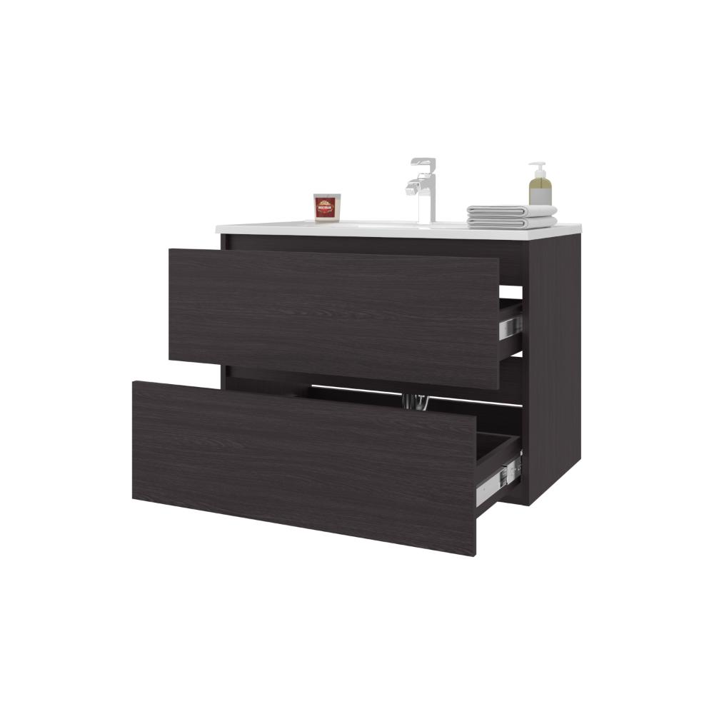 Mueble Para Lavamanos Opalo, Wengue, Incluye Lavamanos Praia 80 ZF