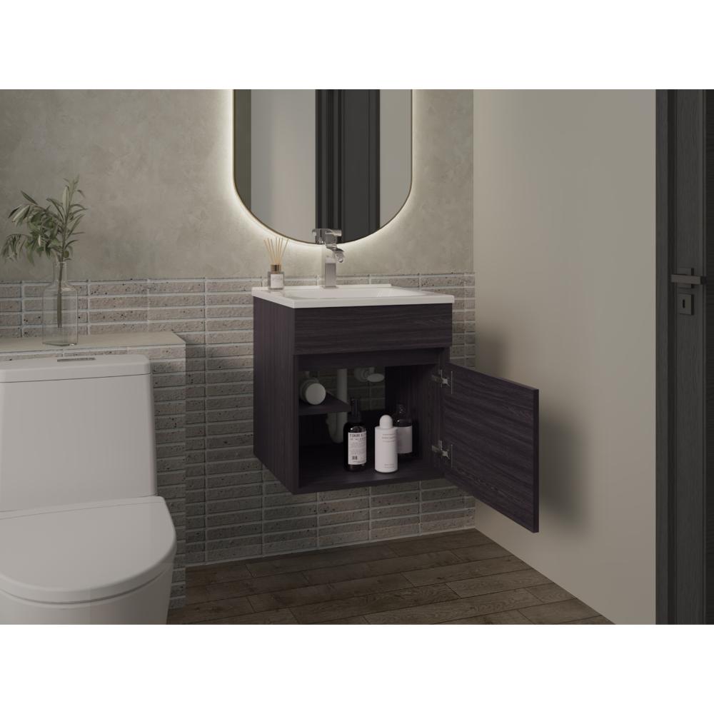 Mueble para Lavamanos Primax, Wengue, con Espacio Para Ubicar Objetos de Aseo ZF