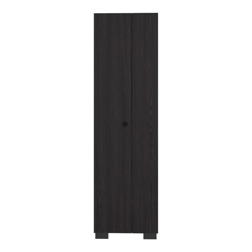 Mueble de Aseo Blake, Kronos Wengue, Incluye colgador para escobas y variedad de entrepaños ZF