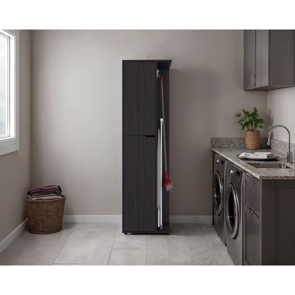 Mueble de Aseo Cruella, Wengue, Incluye colgador para escobas ZF