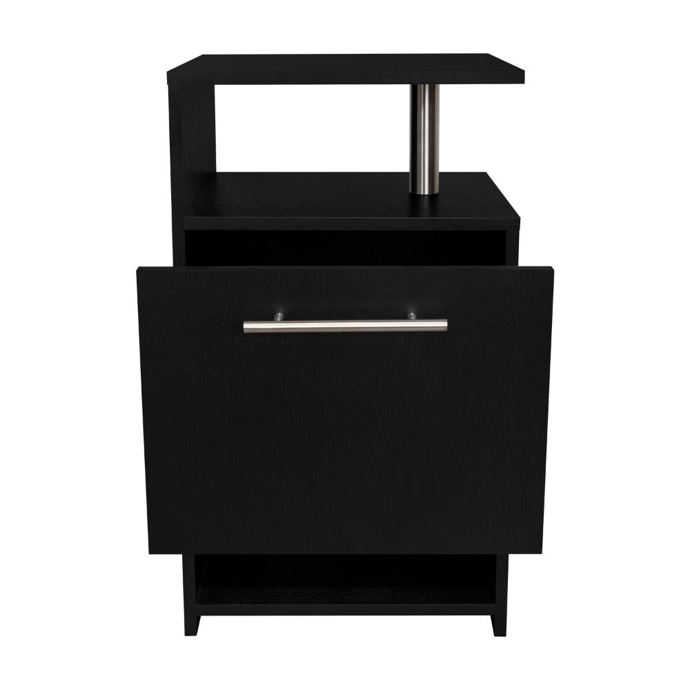 Mesa de Noche Altajena, Wengue, con Cajón para Guardar Objetos