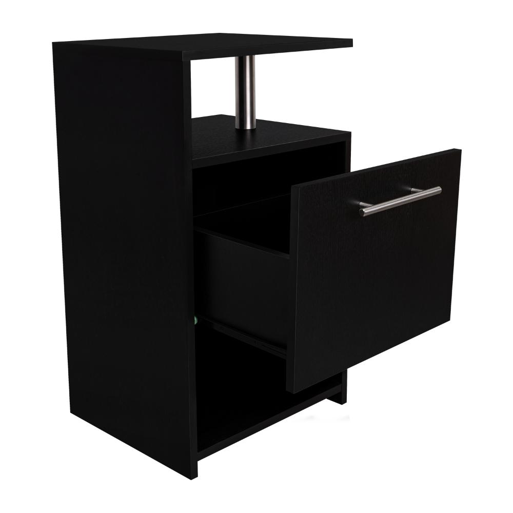 Mesa de Noche Altajena, Wengue, con Cajón para Guardar Objetos