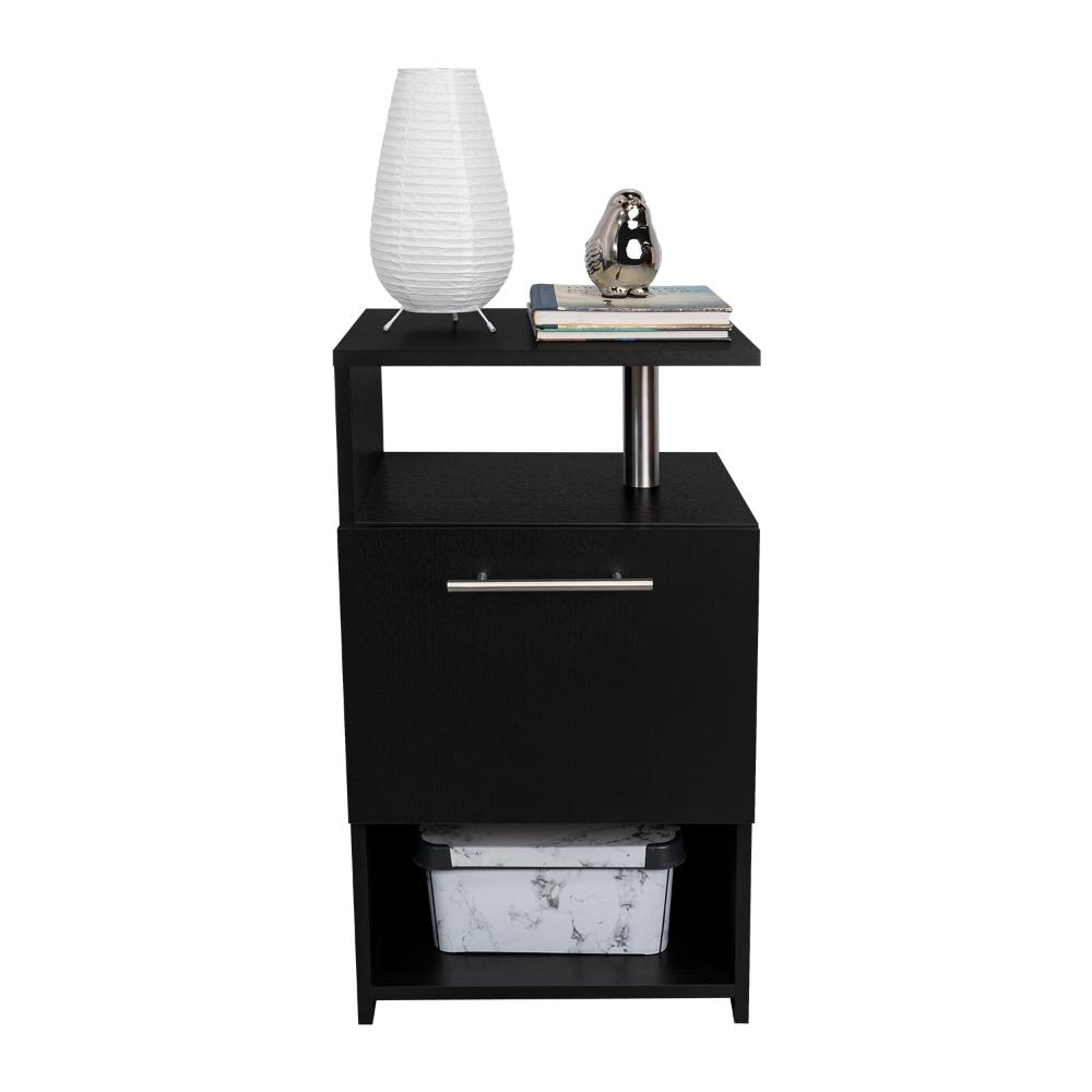 Mesa de Noche Altajena, Wengue, con Cajón para Guardar Objetos