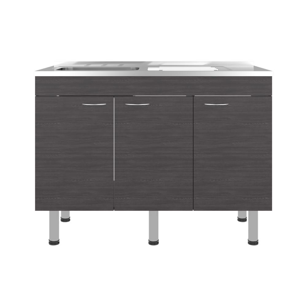 Gabinete Inferior de Cocina Oceana 120, Wengue, Incluye Mesón Izquierdo ZF