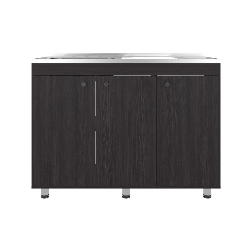Gabinete Inferior Cantabria 120, Wengue, Ideal para Espacio Reducidos, con Mesón Izquierdo ZF