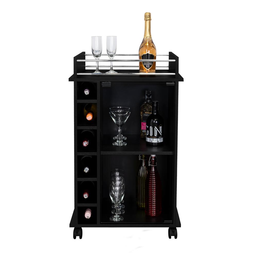 Bar Dukaty, Wengue, con Rodachines Para Su Fácil Desplazamiento