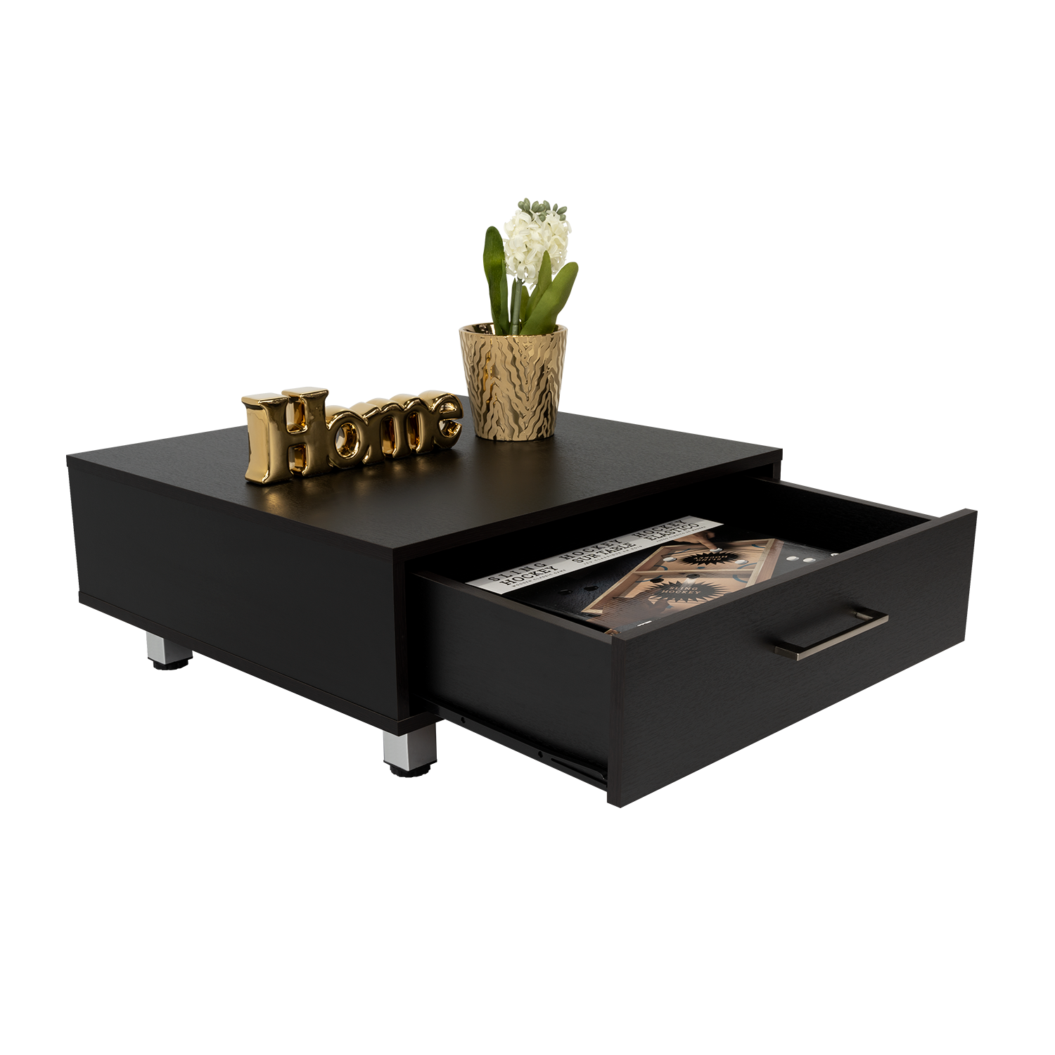 Mesa de Centro Ascher, Wengue, con Un Cajón ZF