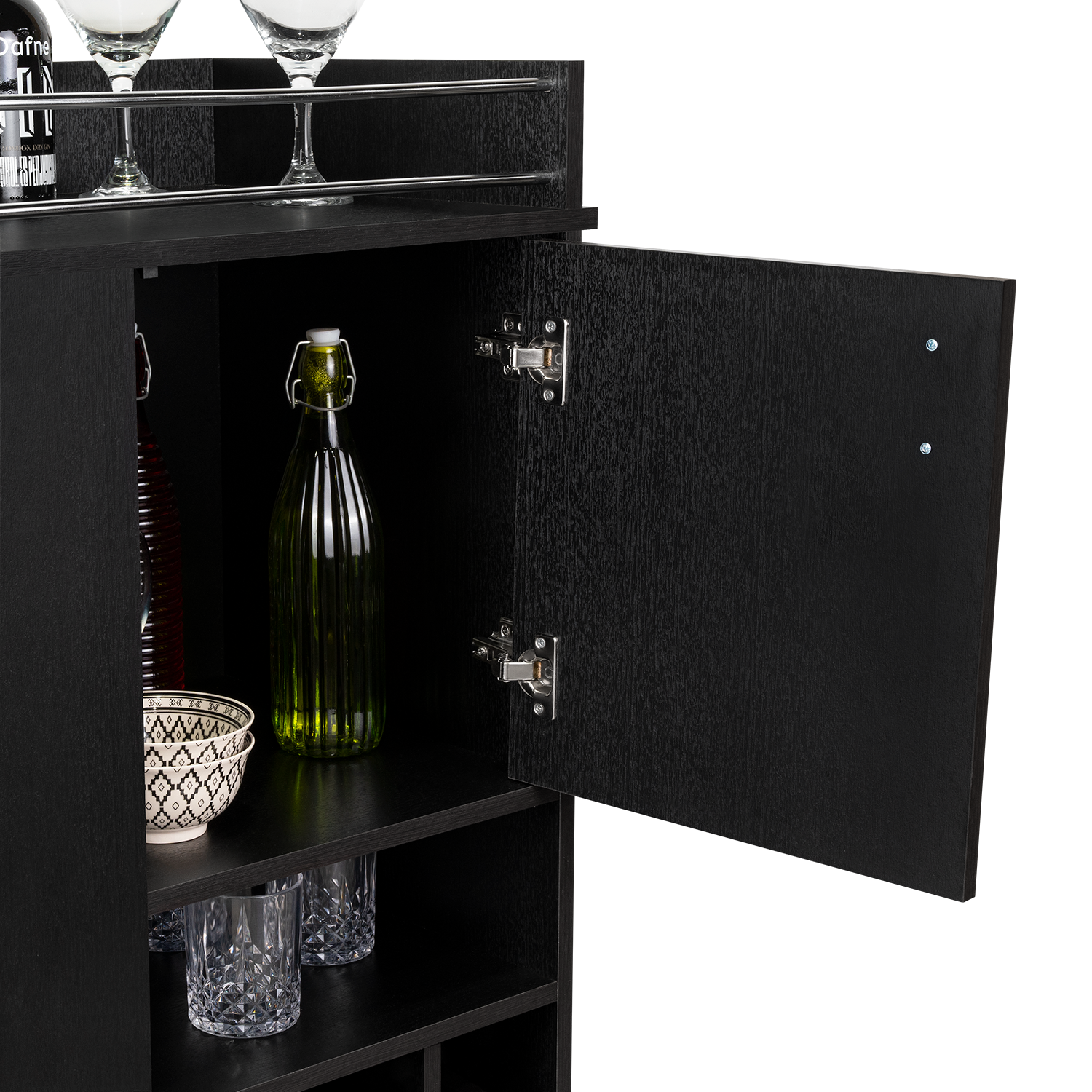 Bar Finland, Wengue, con Amplios Espacios para Ubicar Botellas ZF