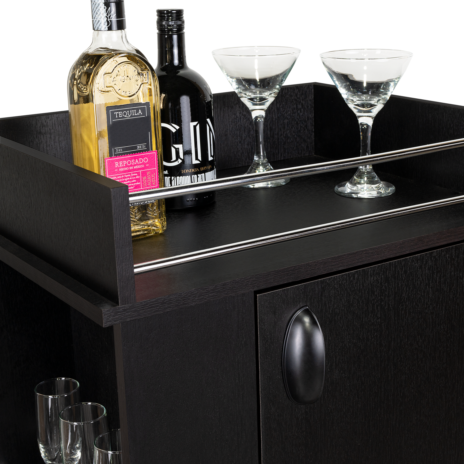 Bar Finland, Wengue, con Amplios Espacios para Ubicar Botellas ZF
