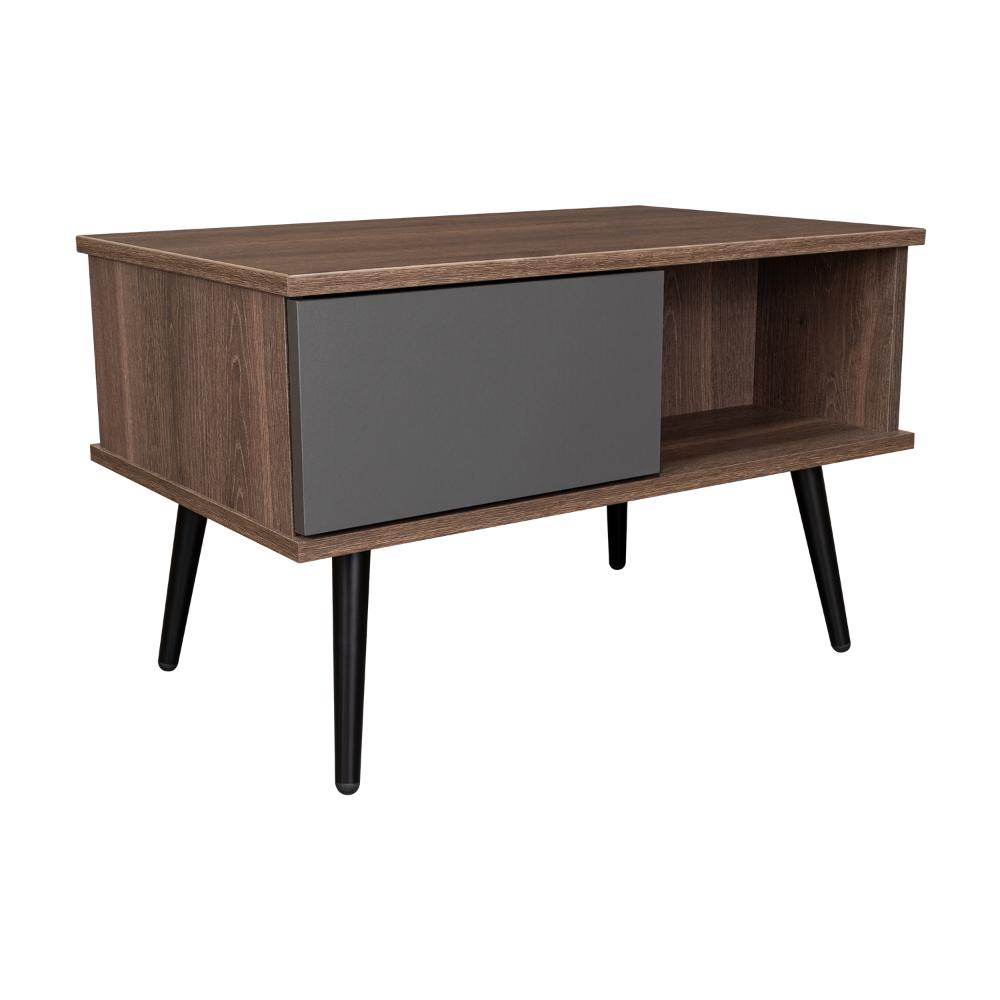 Mesa de Centro Toronto, Milan y Plata Oscuro, con espacio para colocar objetos decorativos